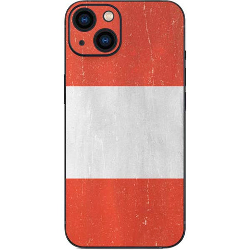 Peru Flag Distressed iPhone 13 Skin